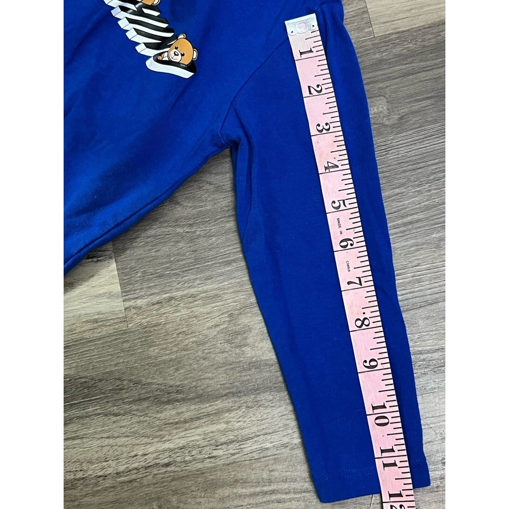 Moschino Sweatshirt Bear Blue Boys Logo Crewneck Sweater NO SIZE TAG - Picture 14 of 14